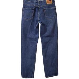 Levis Mens 550 Jeans Size 34x33 Blue Relaxed Fit Cotton Mid Rise Tapered Leg